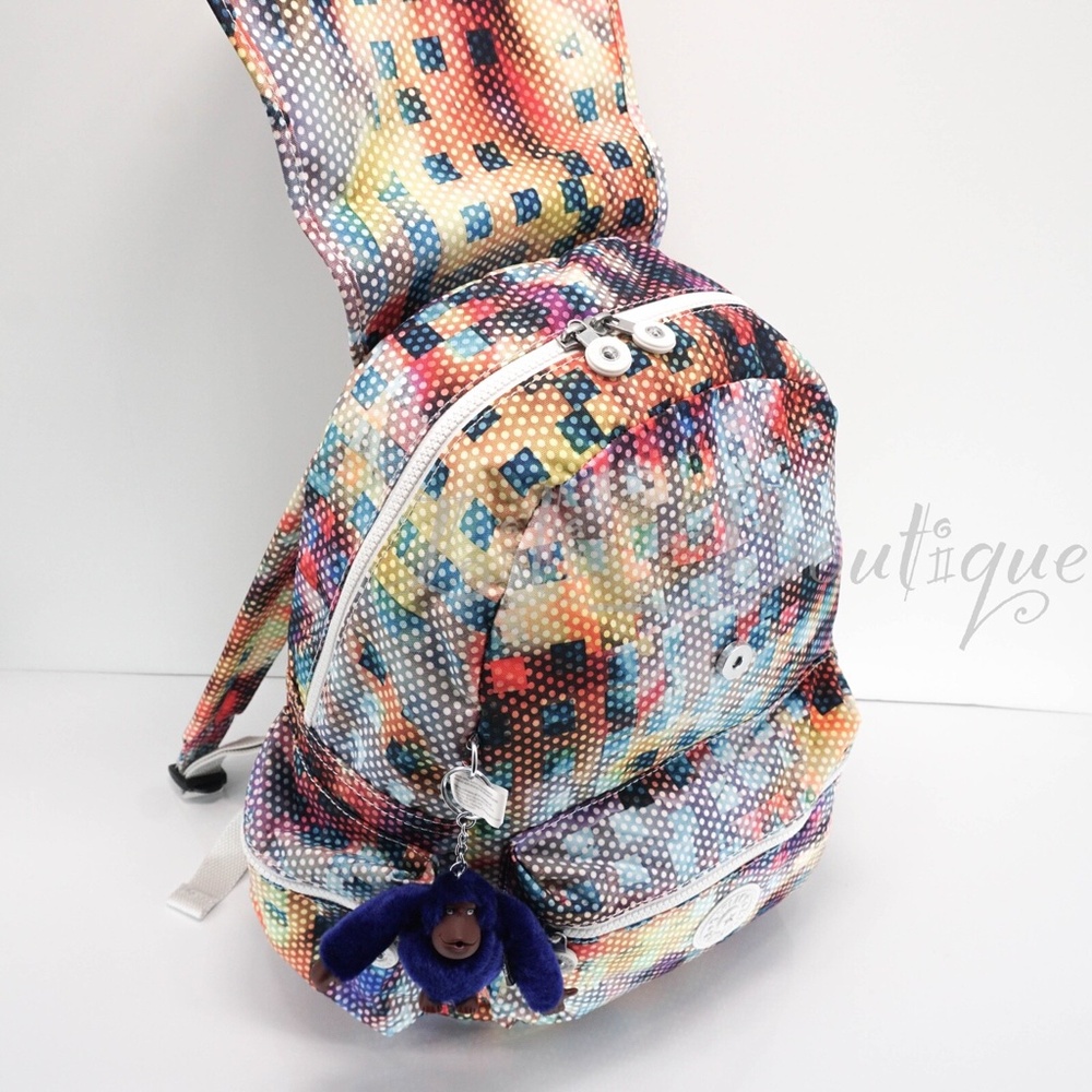 NWT New Kipling BP4391 Ezra Travel Bag Backpack Polyester Radiant Zoom Multi 129 - Picture 5 of 11